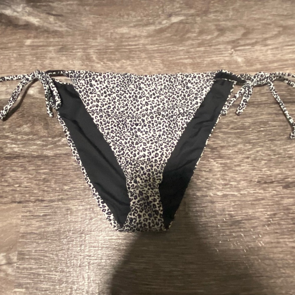Leopard Print Bikini Bottom with Ties